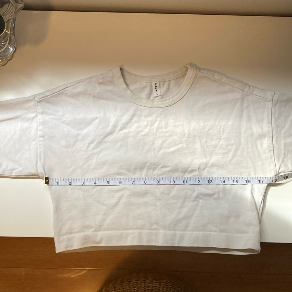 White KOTN Cropped T-Shirt